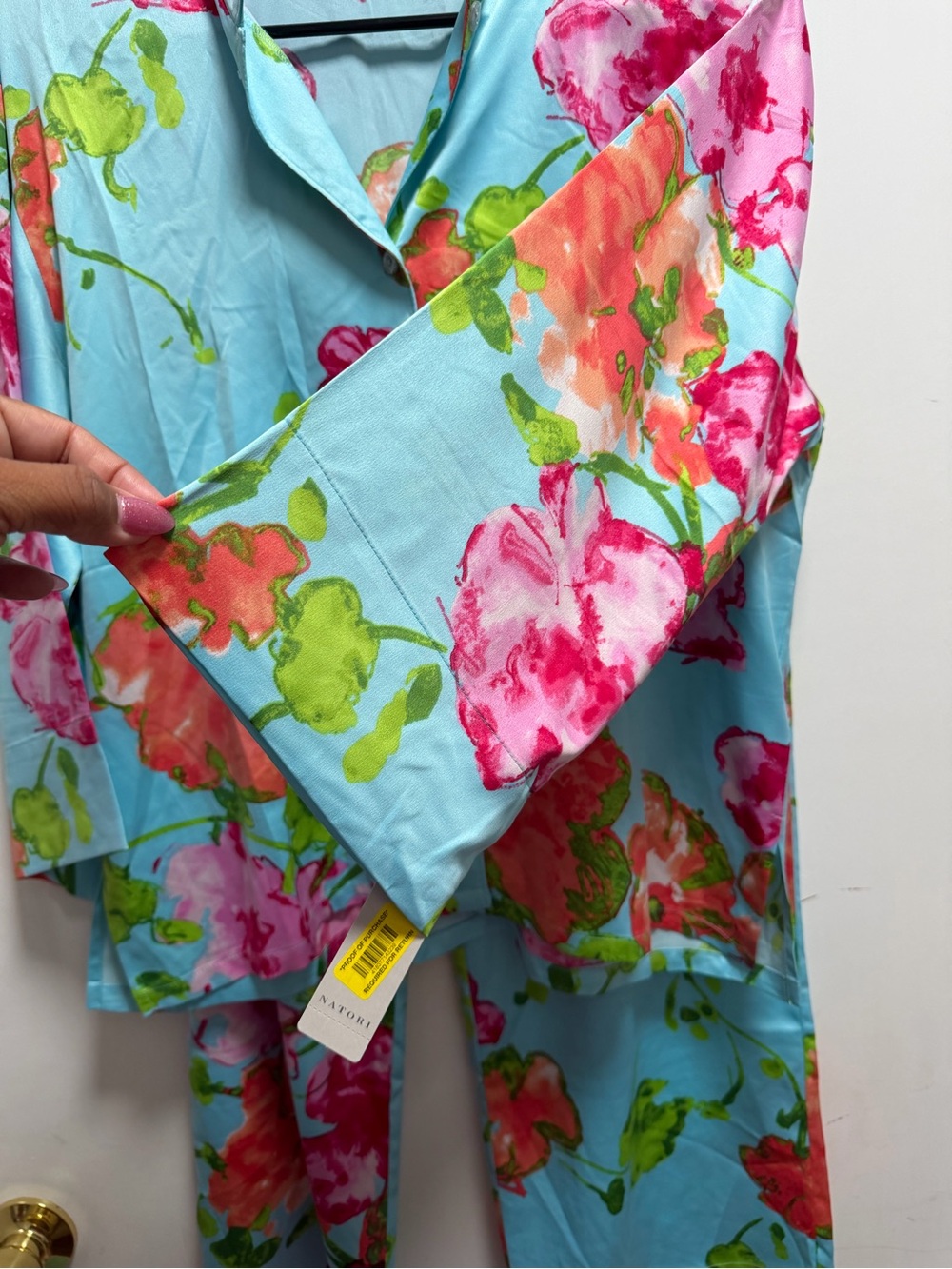 NWT NATORI Floral Charm Top Bottom Pajama Set Sz S Elegant Classic Luxurious - Picture 3 of 16